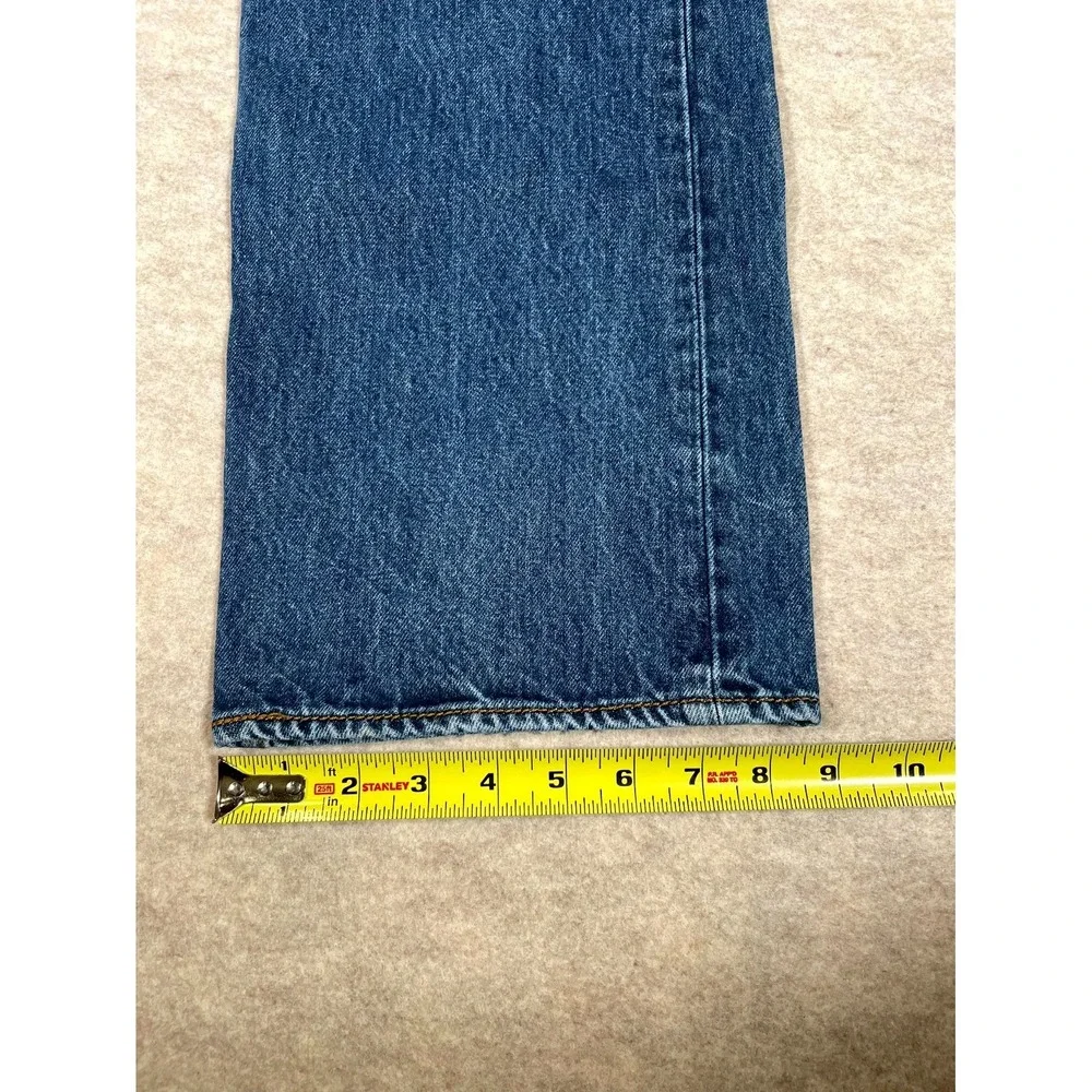 Levi's 501 Authentic Jeans Mens 40x30 Blue‎ Denim Cotton Straight Leg Button Fly